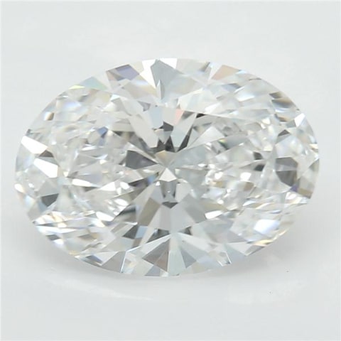 1.7 Carat Oval Lab Diamond with  Cut Diamond in 14KT  view 1
