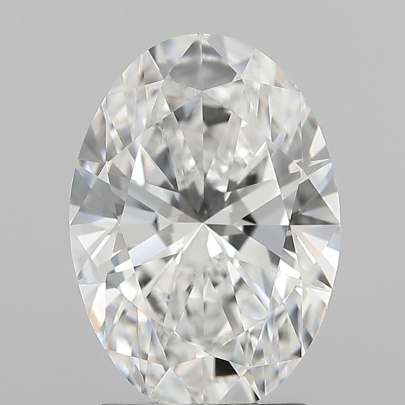 2.3 Carat Oval Lab Diamond with  Cut Diamond in 14KT  view 1
