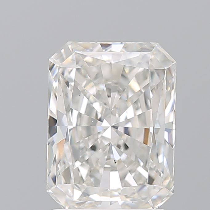 2.11 Carat Radiant Lab Diamond with  Cut Diamond in 14KT  view 1
