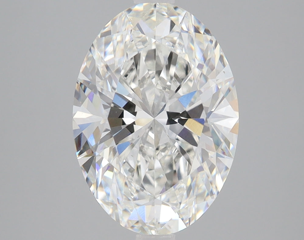 3.23 Carat Oval Lab Diamond with  Cut Diamond in 14KT  view 1
