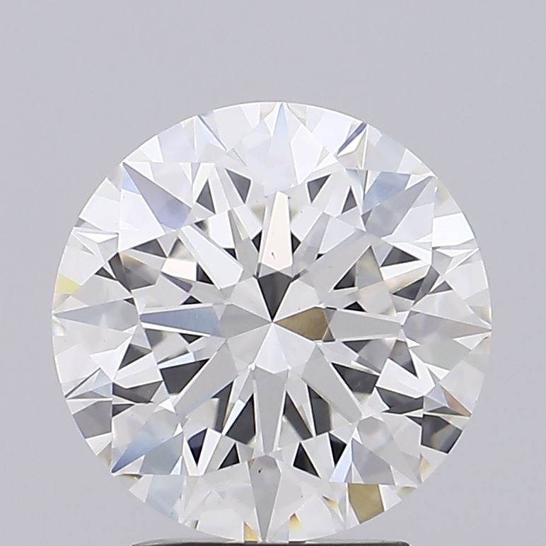 3.4 Carat Round Lab Diamond with  Cut Diamond in 14KT  view 1
