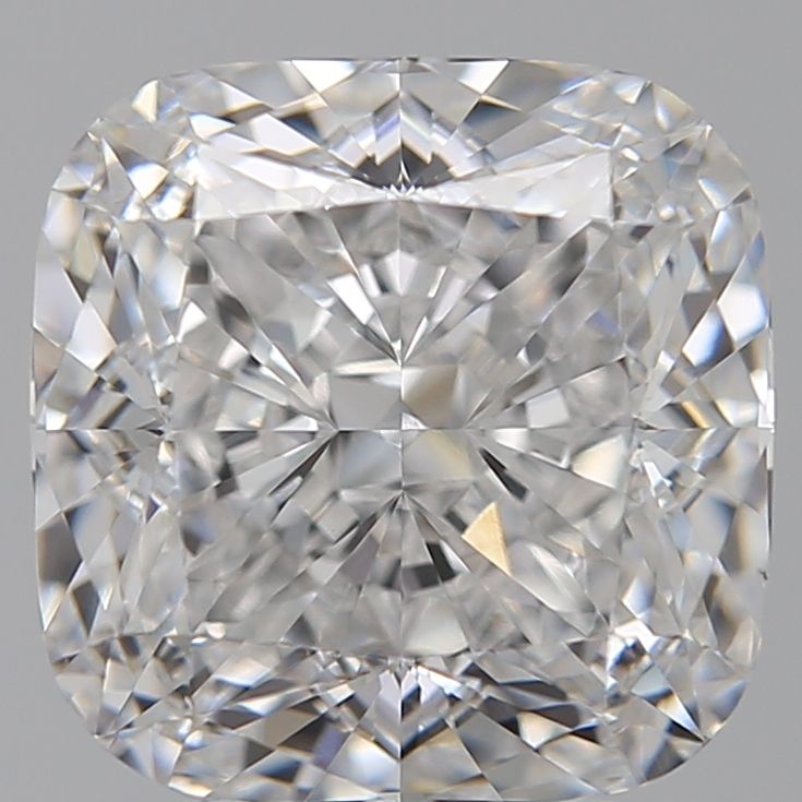 3.47 Carat Cushion Lab Diamond with  Cut Diamond in 14KT  view 1
