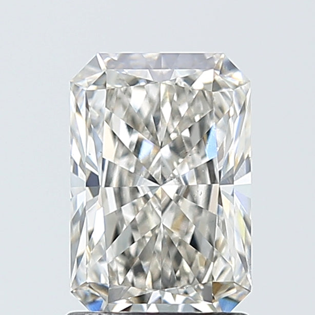1.51 Carat Radiant Lab Diamond with  Cut Diamond in 14KT  view 1

