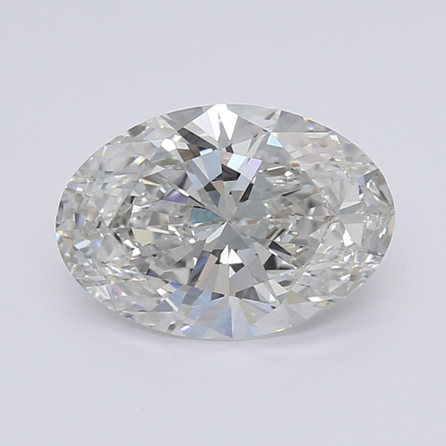 2.62 Carat Oval Lab Diamond with  Cut Diamond in 14KT  view 1
