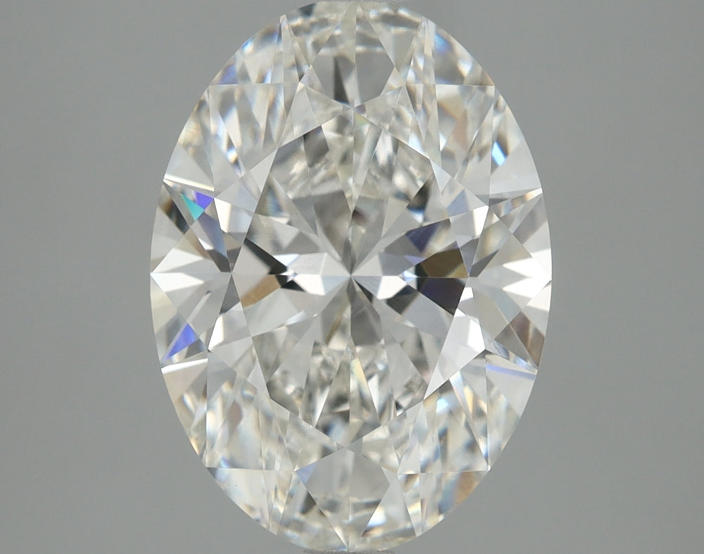 2.4 Carat Oval Lab Diamond with  Cut Diamond in 14KT  view 1
