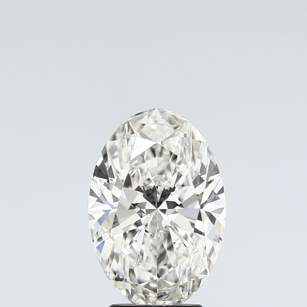 3.07 Carat Oval Lab Diamond with  Cut Diamond in 14KT  view 1
