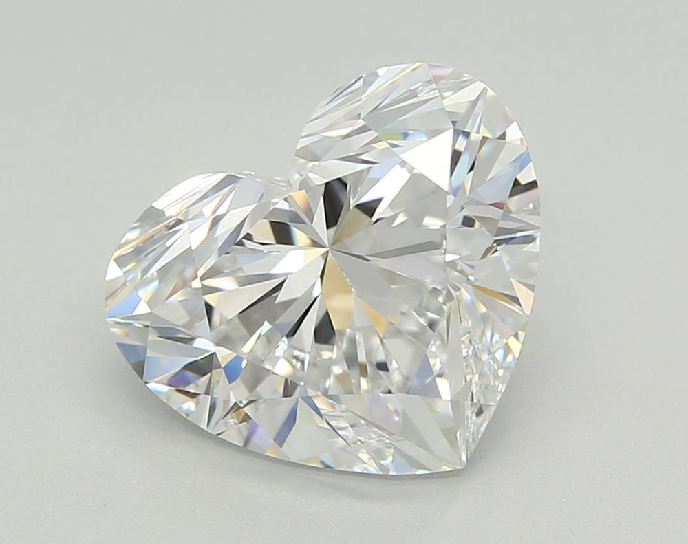 3.33 Carat Heart Lab Diamond with  Cut Diamond in 14KT  view 1
