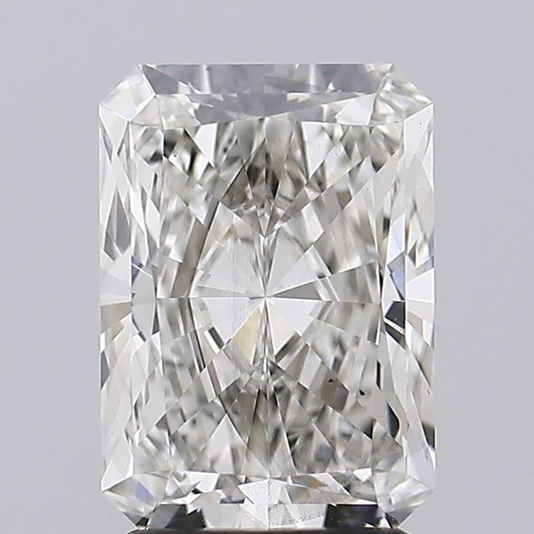 2.76 Carat Radiant Lab Diamond with  Cut Diamond in 14KT  view 1
