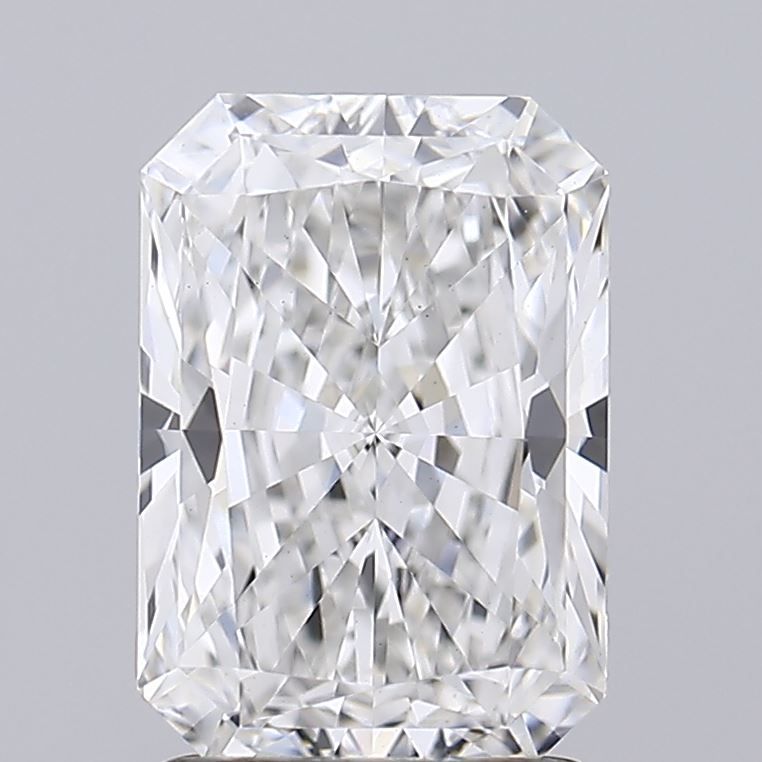 2.03 Carat Radiant Lab Diamond with  Cut Diamond in 14KT  view 1
