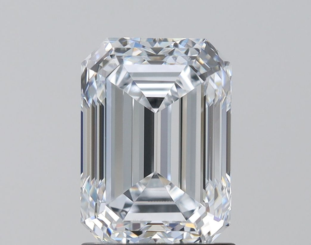 1.77 Carat Emerald Lab Diamond with  Cut Diamond in 14KT  view 1
