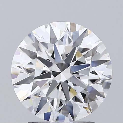 2.71 Carat Round Lab Diamond with  Cut Diamond in 14KT  view 1
