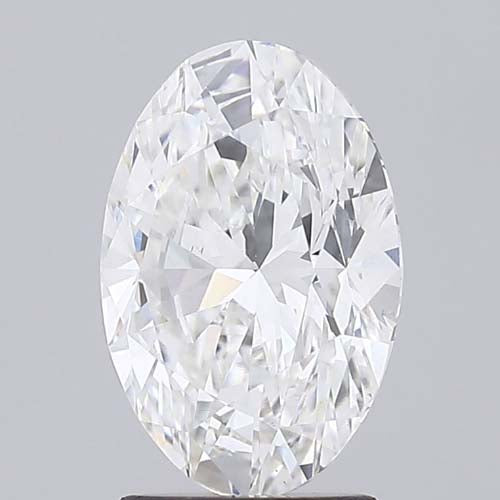 2.32 Carat Oval Lab Diamond with  Cut Diamond in 14KT  view 1
