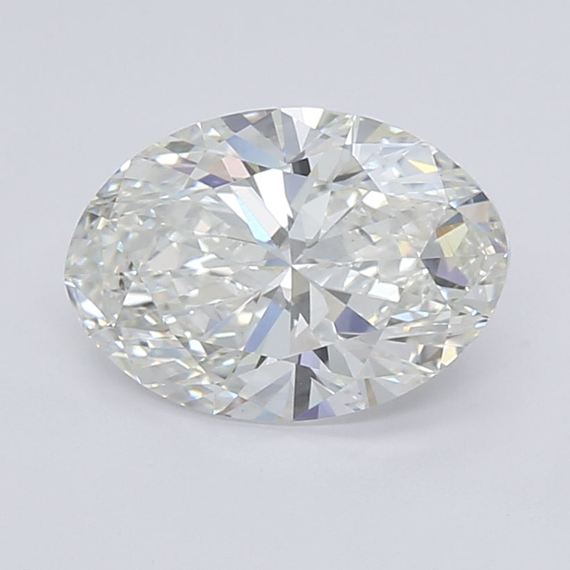 2.41 Carat Oval Lab Diamond with  Cut Diamond in 14KT  view 1
