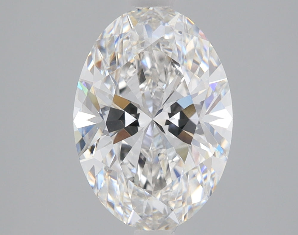 2.44 Carat Oval Lab Diamond with  Cut Diamond in 14KT  view 1
