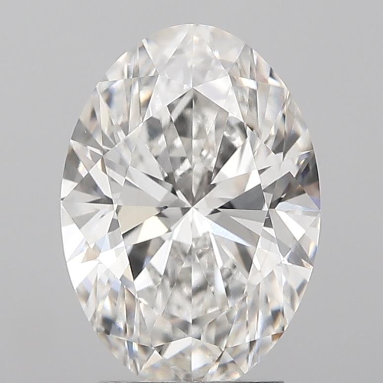 3.2 Carat Oval Lab Diamond with  Cut Diamond in 14KT  view 1
