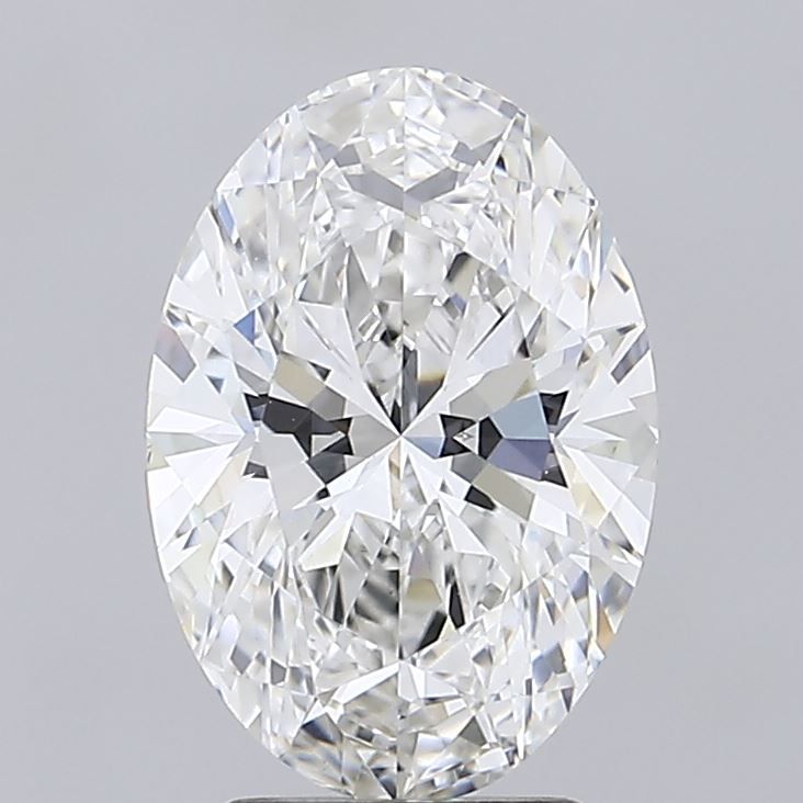 3.11 Carat Oval Lab Diamond with  Cut Diamond in 14KT  view 1
