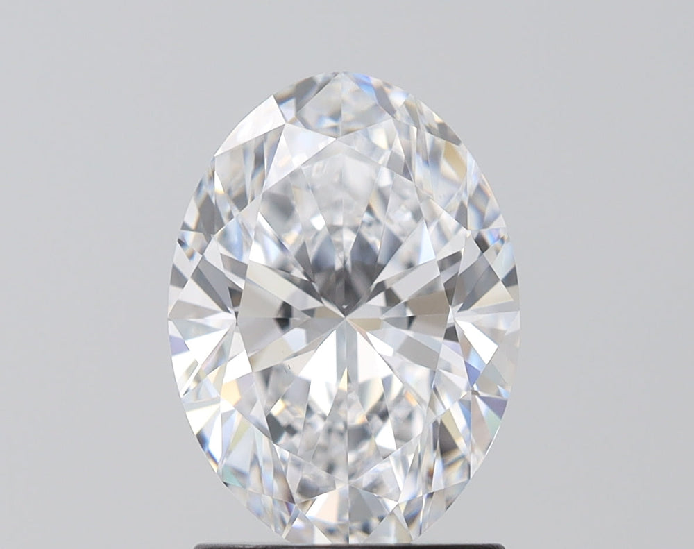 1.69 Carat Oval Lab Diamond with  Cut Diamond in 14KT  view 1
