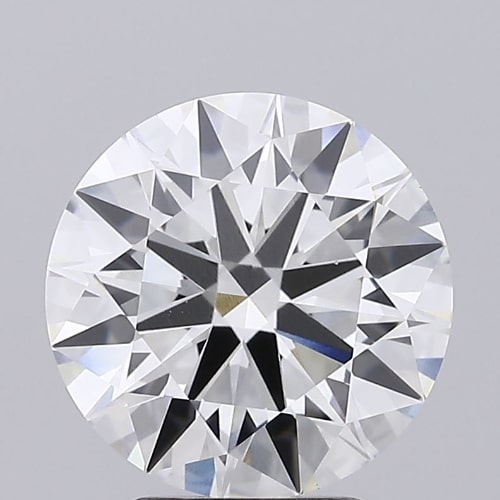 3.41 Carat Round Lab Diamond with  Cut Diamond in 14KT  view 1
