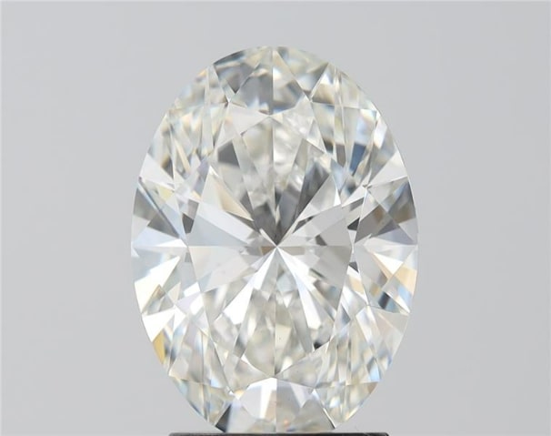 2.58 Carat Oval Lab Diamond with  Cut Diamond in 14KT  view 1
