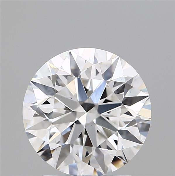 2.3 Carat Round Lab Diamond with  Cut Diamond in 14KT  view 1

