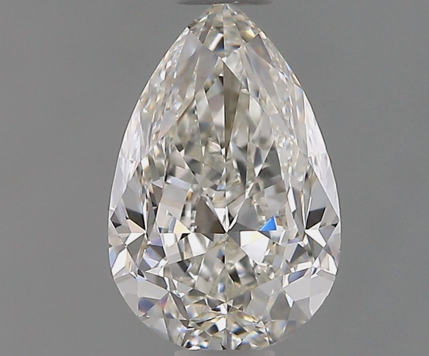 1.01 Carat Pear Natural Diamond with  Cut Diamond in 14KT  view 1
