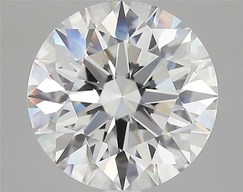3.52 Carat Round Lab Diamond with  Cut Diamond in 14KT  view 1
