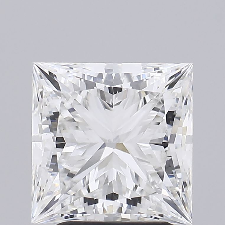 2.06 Carat Princess Lab Diamond with  Cut Diamond in 14KT  view 1
