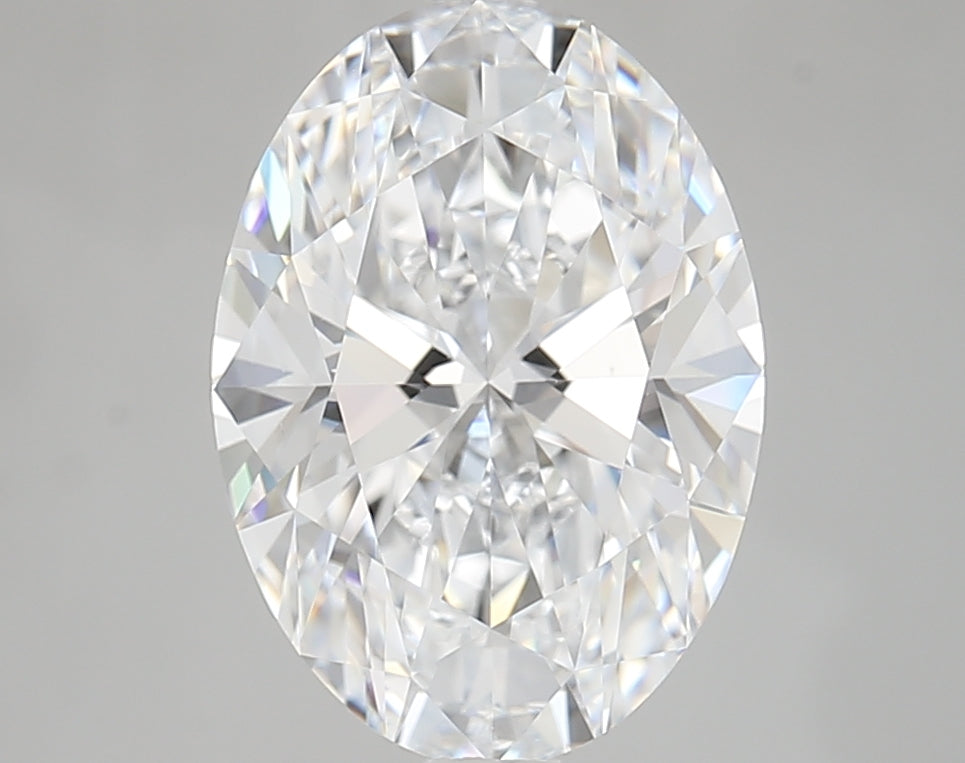 4.22 Carat Oval Lab Diamond with  Cut Diamond in 14KT  view 1
