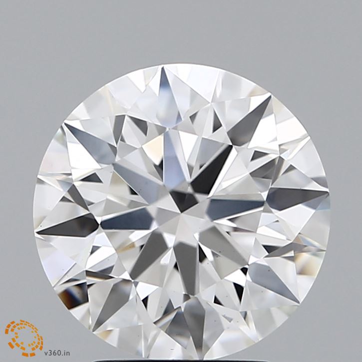 2.84 Carat Round Lab Diamond with  Cut Diamond in 14KT  view 1
