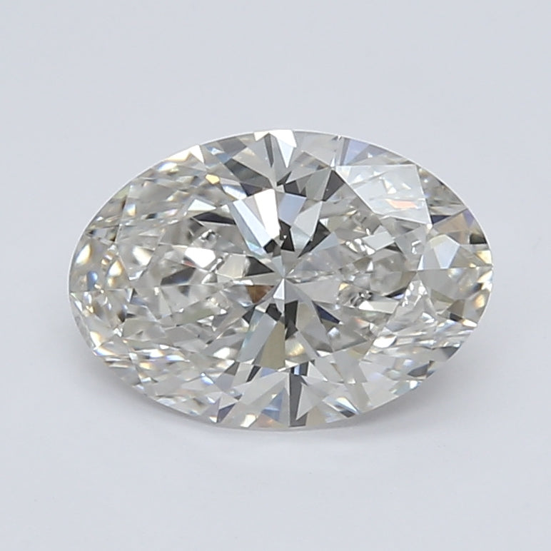 2.11 Carat Oval Lab Diamond with  Cut Diamond in 14KT  view 1
