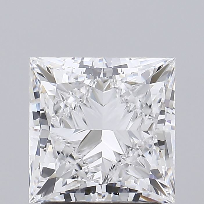 2.16 Carat Princess Lab Diamond with  Cut Diamond in 14KT  view 1
