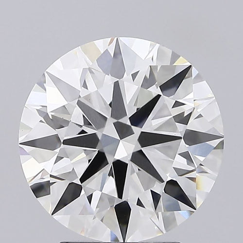 3.77 Carat Round Lab Diamond with  Cut Diamond in 14KT  view 1
