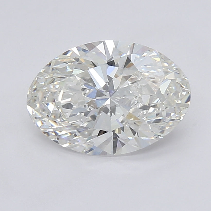 2.41 Carat Oval Lab Diamond with  Cut Diamond in 14KT  view 1
