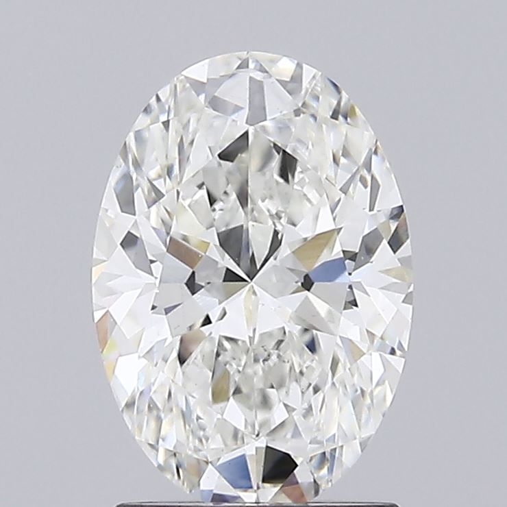 1.53 Carat Oval Lab Diamond with  Cut Diamond in 14KT  view 1
