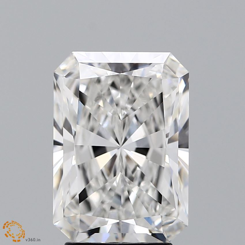 3.53 Carat Radiant Lab Diamond with  Cut Diamond in 14KT  view 1
