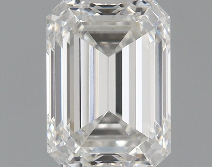 1.0 Carat Emerald Lab Diamond with  Cut Diamond in 14KT  view 1
