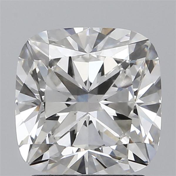 2.29 Carat Cushion Lab Diamond with  Cut Diamond in 14KT  view 1
