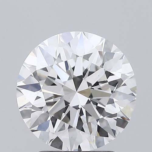 2.42 Carat Round Lab Diamond with  Cut Diamond in 14KT  view 1
