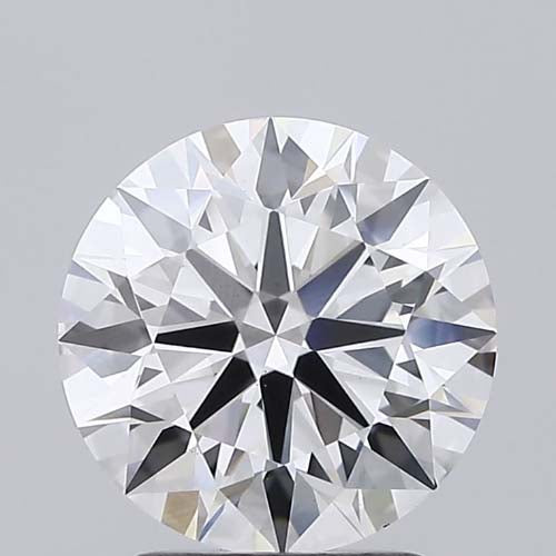 2.35 Carat Round Lab Diamond with  Cut Diamond in 14KT  view 1

