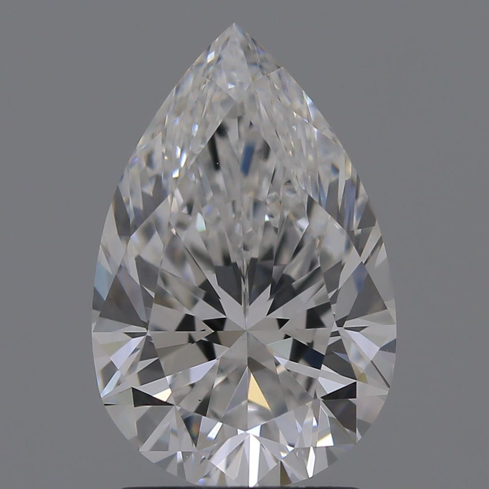 2.02 Carat Pear Natural Diamond with  Cut Diamond in 14KT  view 1
