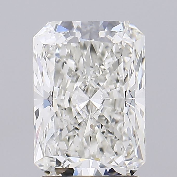 2.04 Carat Radiant Lab Diamond with  Cut Diamond in 14KT  view 1
