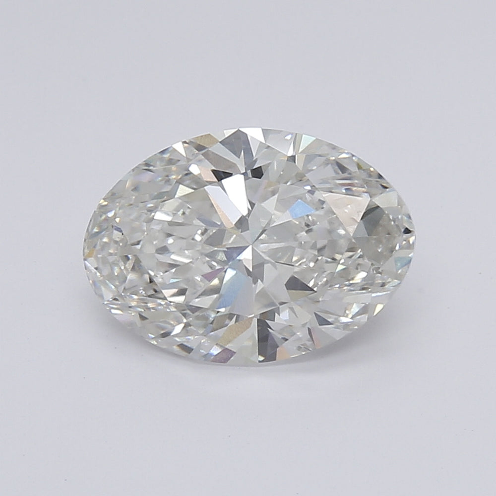 3.01 Carat Oval Lab Diamond with  Cut Diamond in 14KT  view 1
