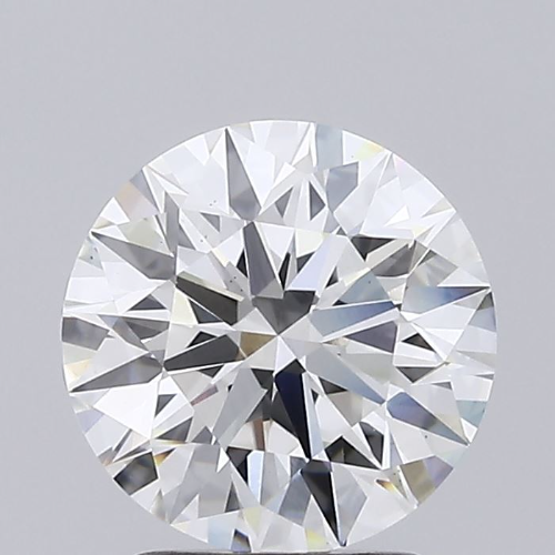 2.27 Carat Round Lab Diamond with  Cut Diamond in 14KT  view 1
