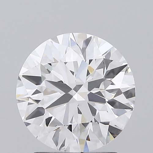 2.29 Carat Round Lab Diamond with  Cut Diamond in 14KT  view 1
