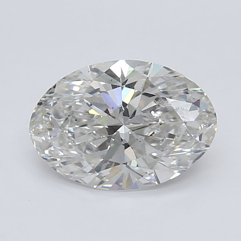 2.16 Carat Oval Lab Diamond with  Cut Diamond in 14KT  view 1
