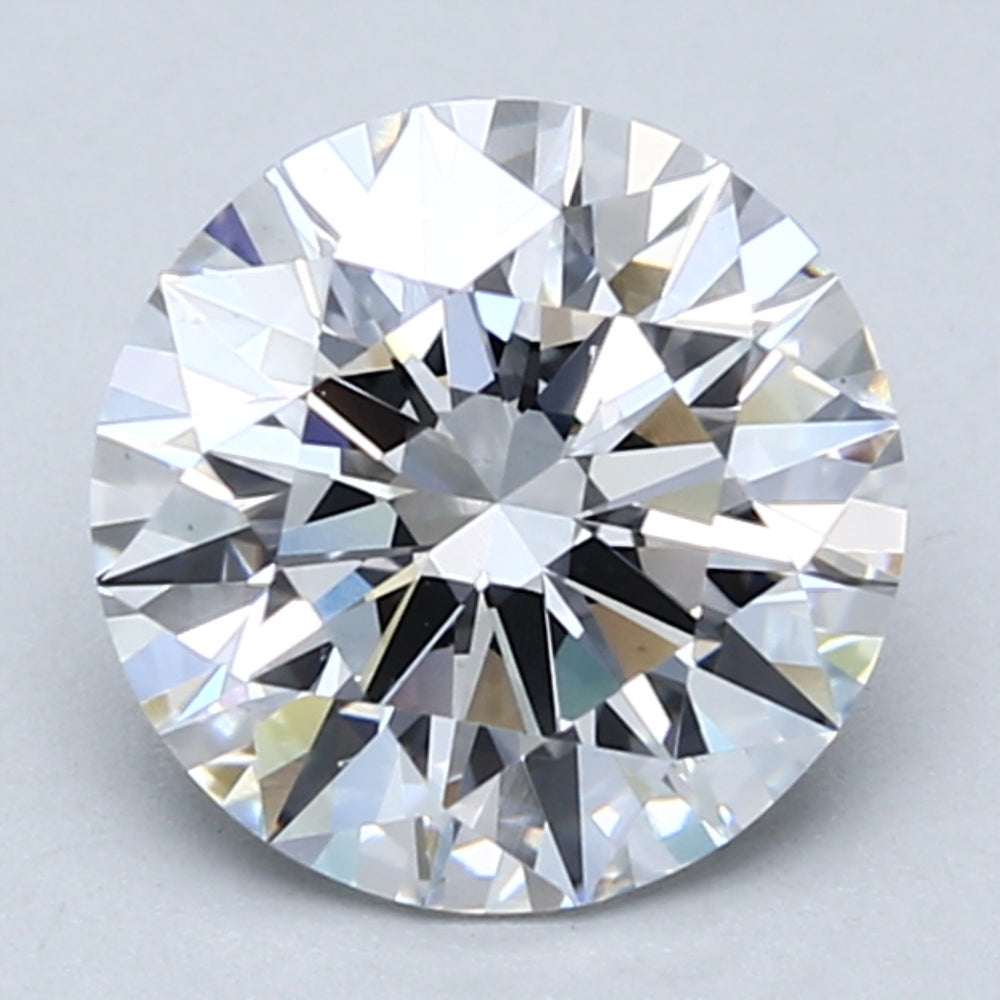 2.27 Carat Round Lab Diamond with  Cut Diamond in 14KT  view 1
