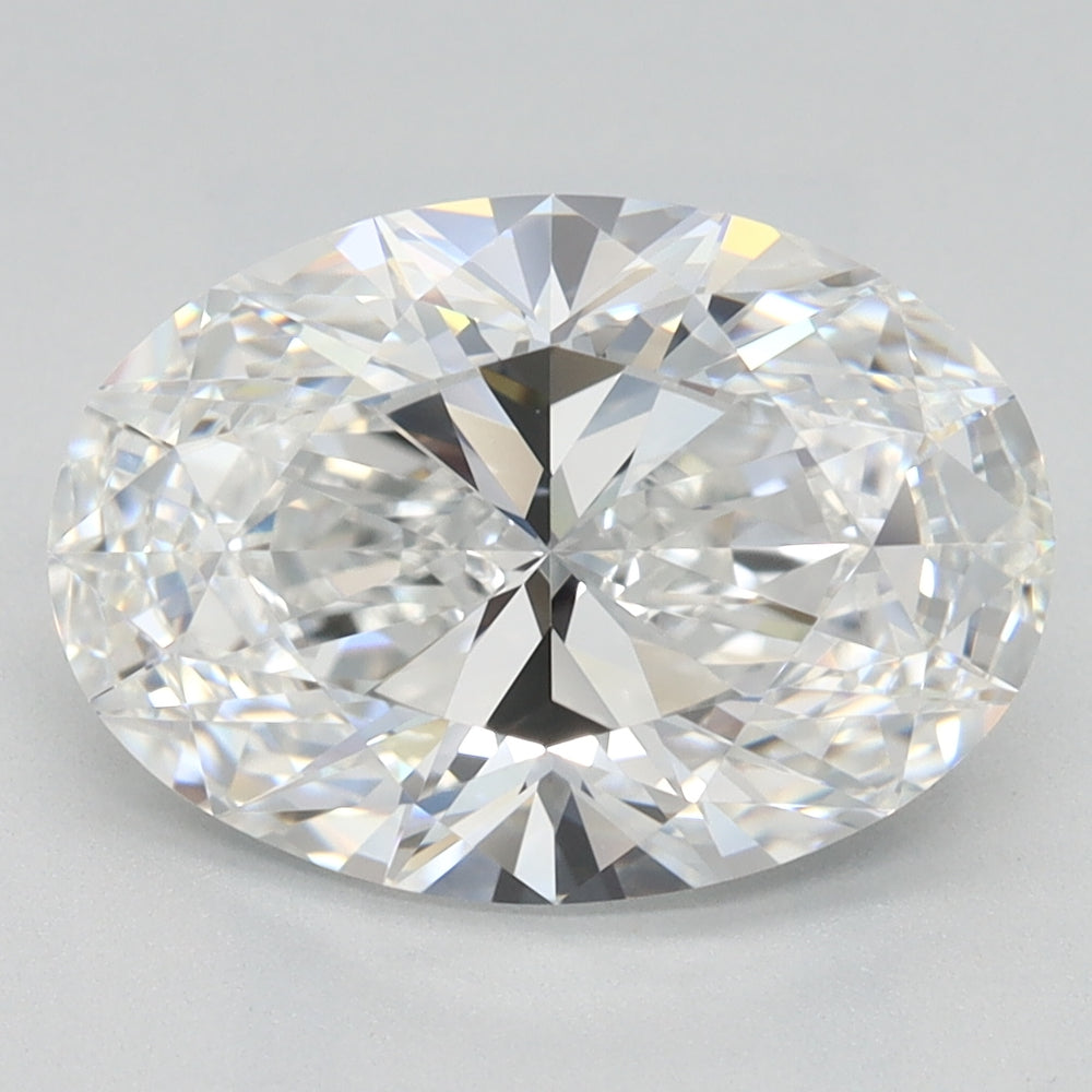 2.86 Carat Oval Lab Diamond with  Cut Diamond in 14KT  view 1
