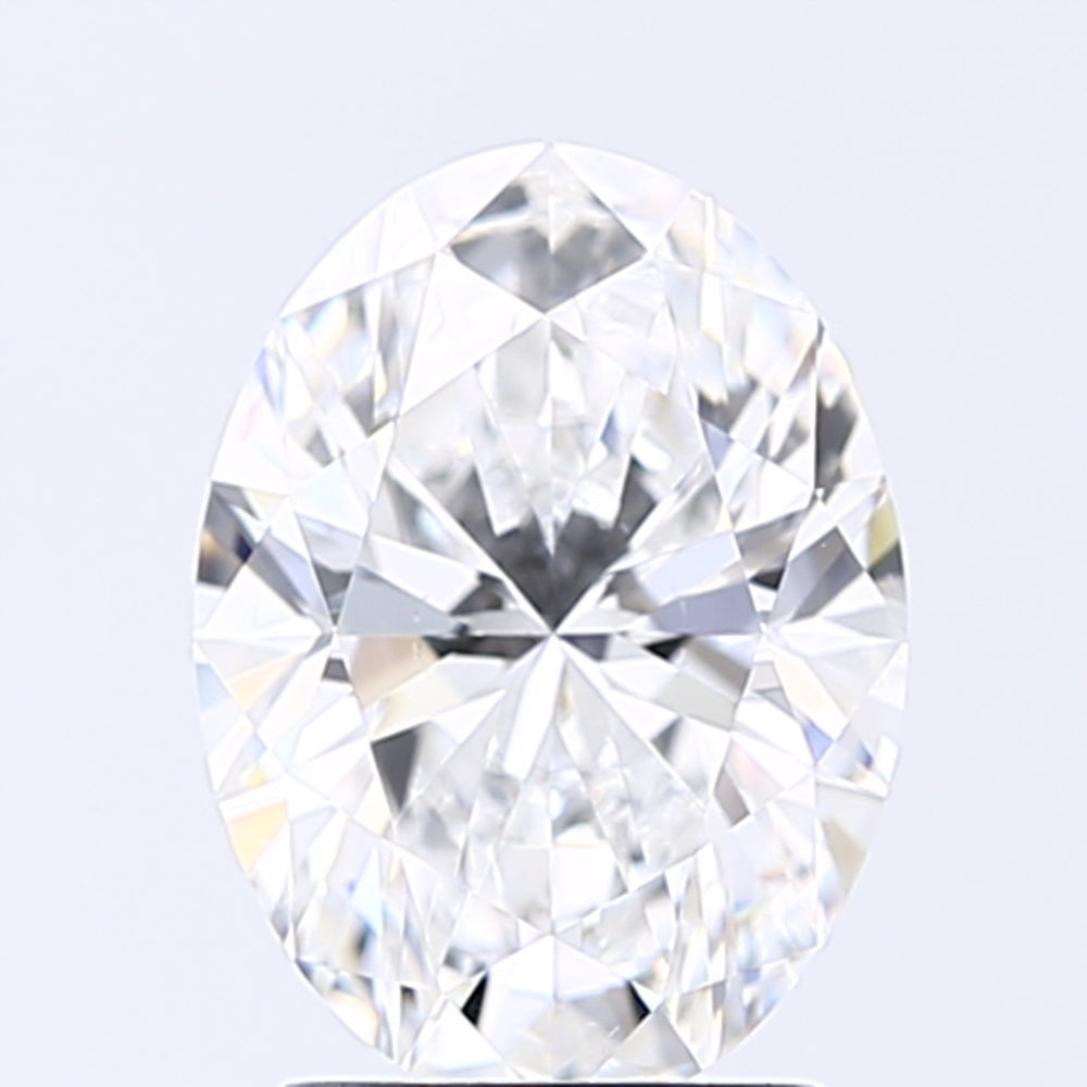 2.01 Carat Oval Lab Diamond with  Cut Diamond in 14KT  view 1
