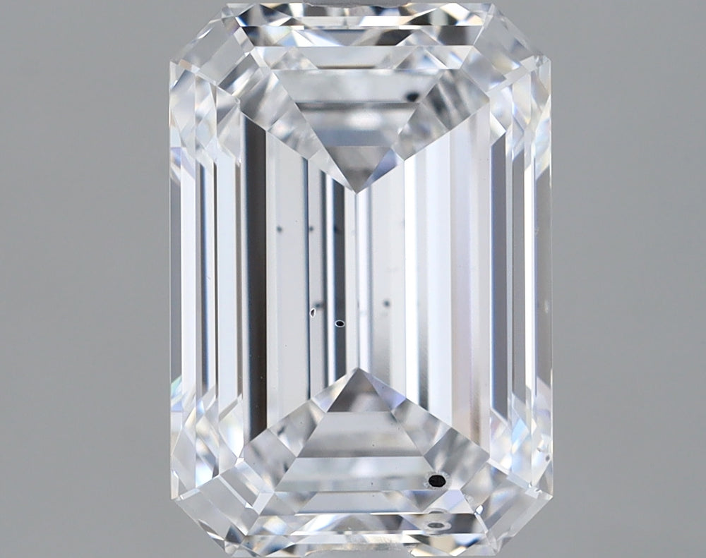 2.79 Carat Emerald Lab Diamond with  Cut Diamond in 14KT  view 1
