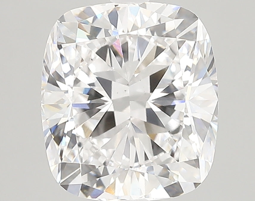 3.43 Carat Cushion Lab Diamond with  Cut Diamond in 14KT  view 1

